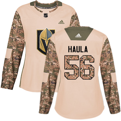 Adidas Golden Knights #56 Erik Haula Camo Authentic Veterans Day Women's Stitched NHL Jersey